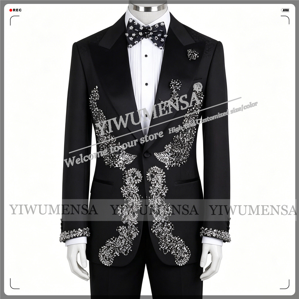 Men'S Formal Wear No Suit - Ekskluzywne garnitury ślubne męskie, dopasowane, zdobione