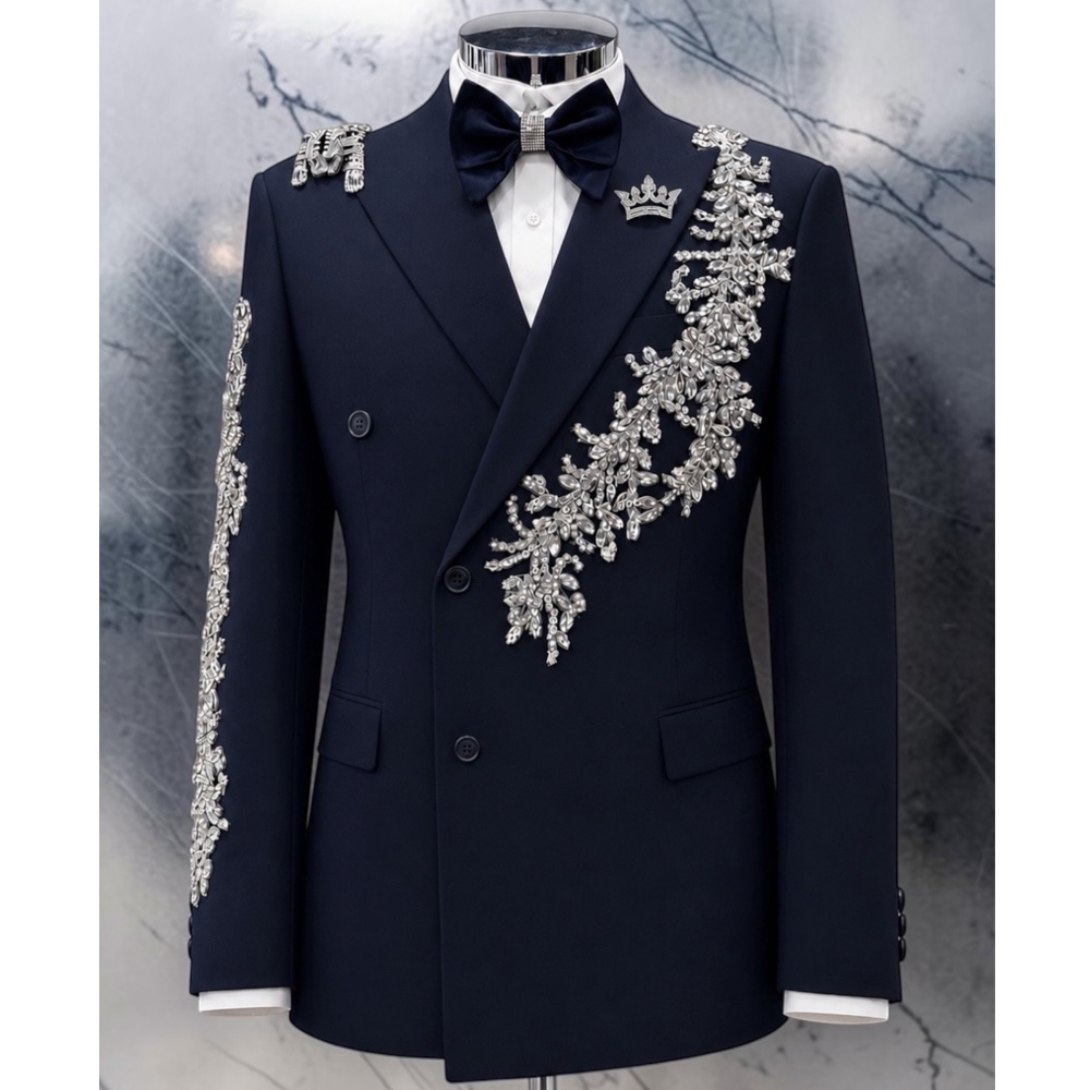 Unique Men'S Formal Wear - Unikalny Design Garnitury Męskie z Koralikami