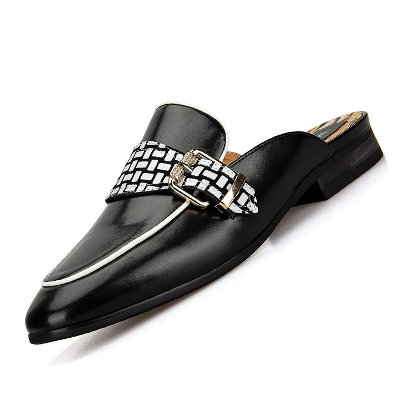 Men'S Formal Wear Slippers - Meijiana Męskie kapcie wsuwane mokasyny Skórzane