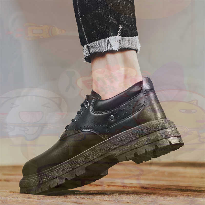 Men'S Formal Wear Slippers - Ciemna skóra naturalna Modne tenisówki Tenisowe