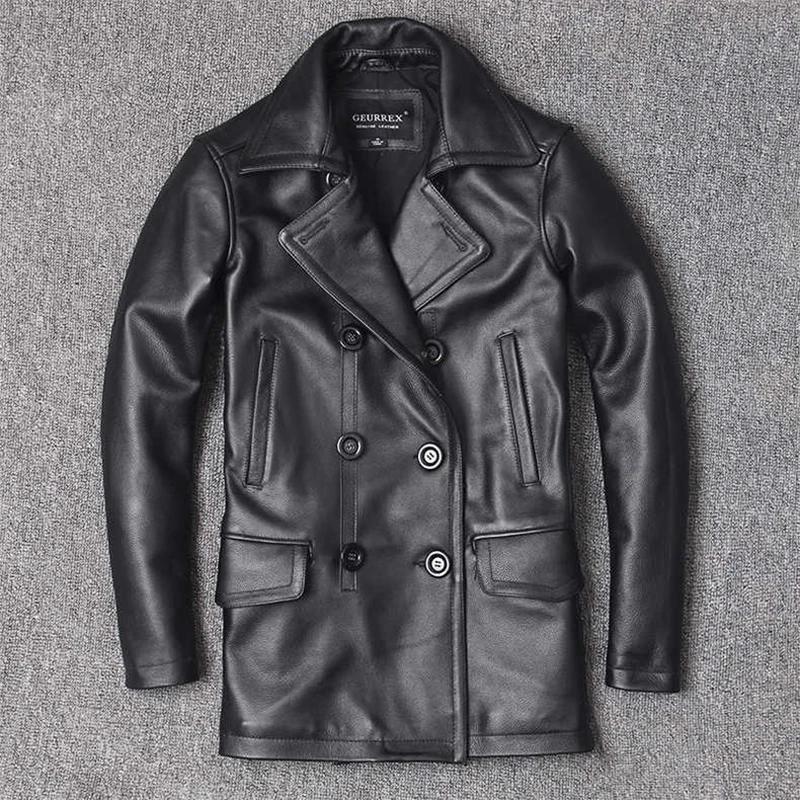Men Formal Wear Coat - Kurtka z prawdziwej skóry Męska kurtka