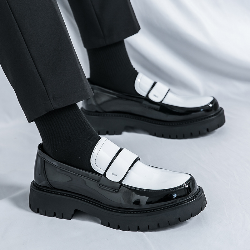 Large Men Formal Wear - Męskie mokasyny w stylu brytyjskim, eleganckie