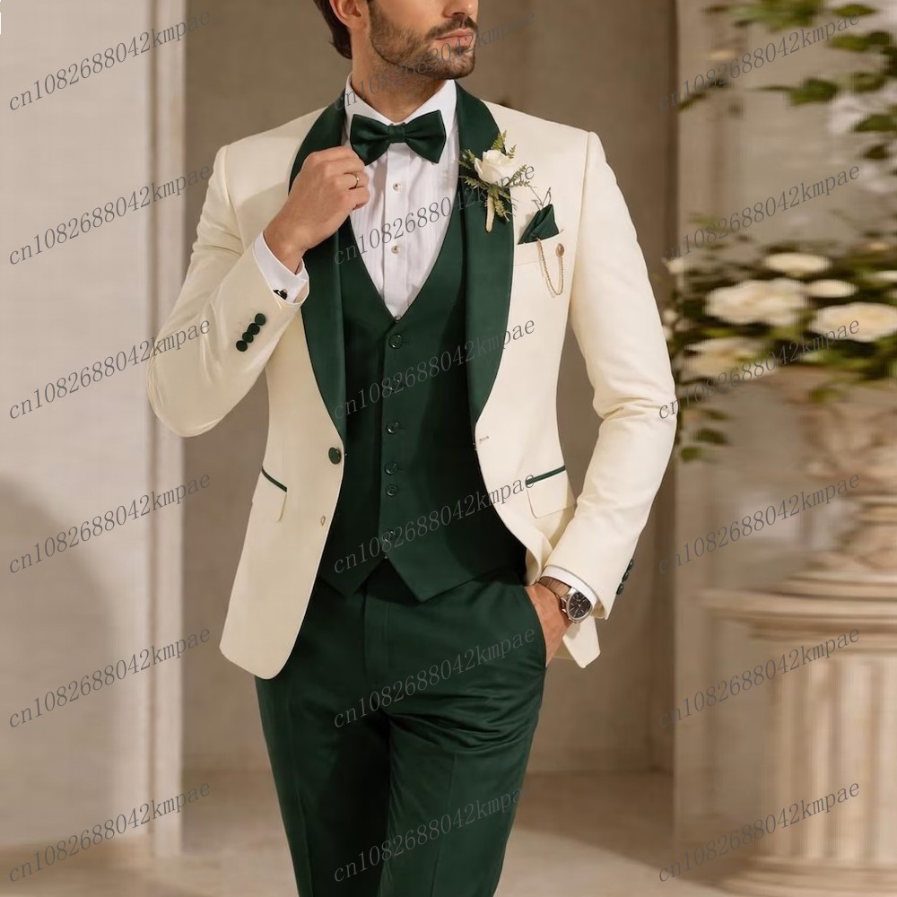 Men'S Used Formal Wear - Nowy garnitur męski w kolorze kości
