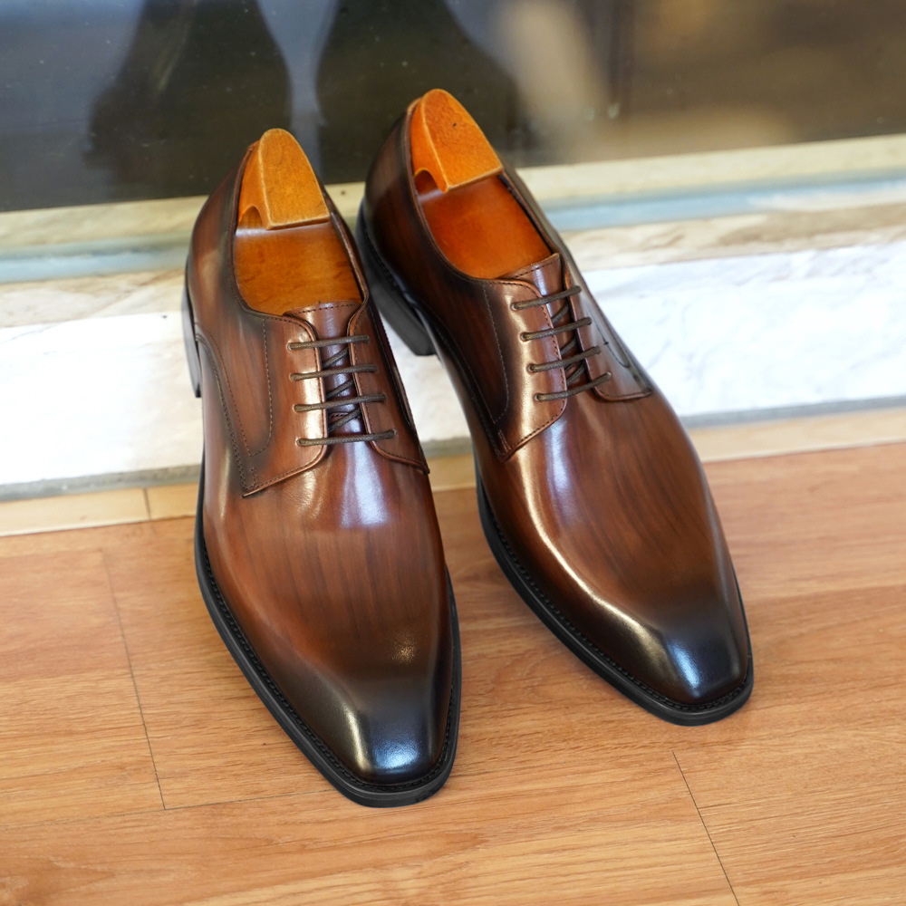 Men Formal Wear Dress - Męskie buty biznesowe casual, postarzane, imitacja