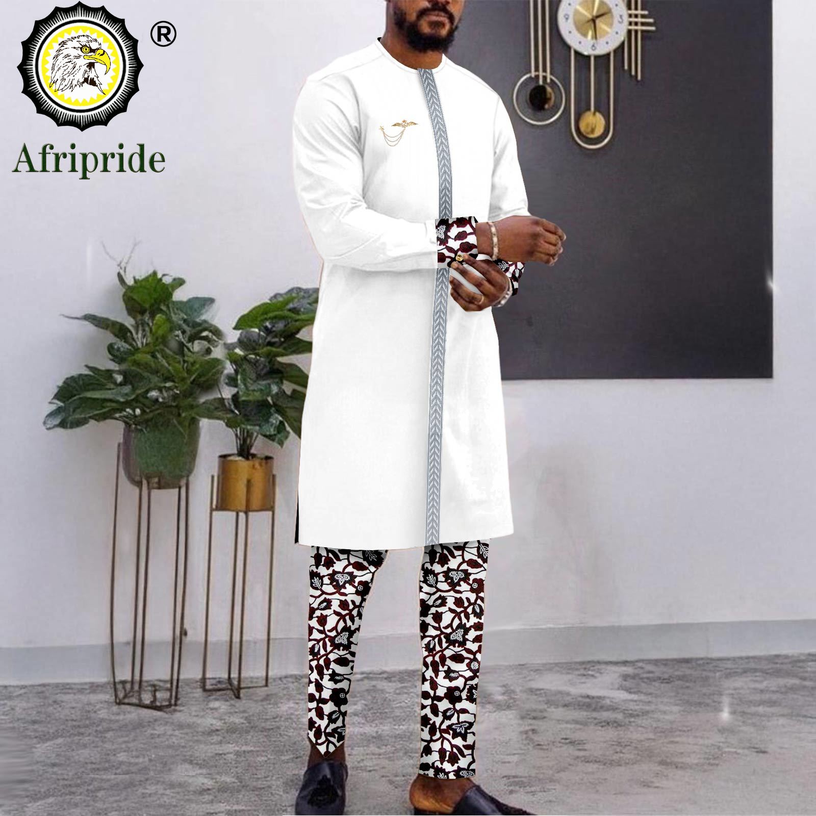 Men Formal Wear Clothes - Afrykańskie ubrania dla mężczyzn Broszka Haftowane