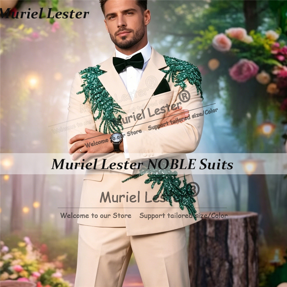 Męski garnitur z koralikami i  – Unique Men'S Formal Wear recenzja i cena