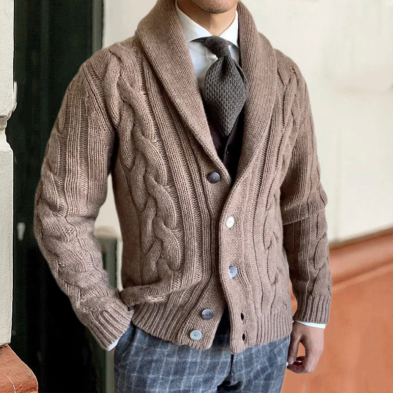 Nowy męski kardigan dziergany  – Men Formal Wear Coat recenzja i cena