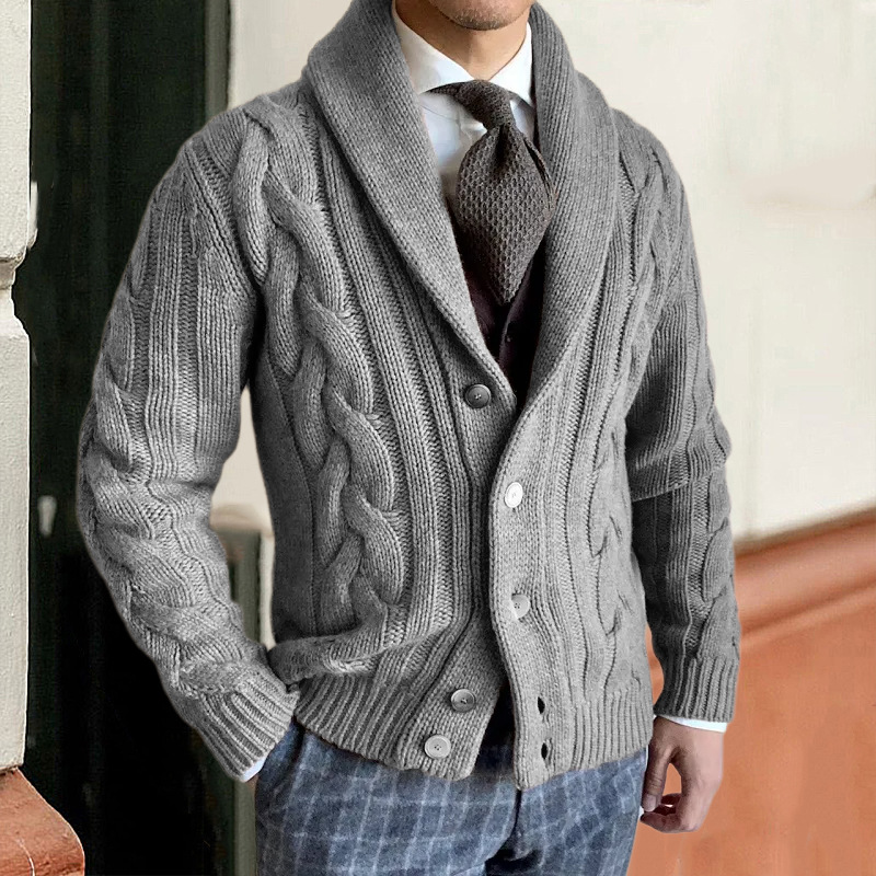 Nowy męski kardigan dziergany  – Men Formal Wear Coat recenzja i cena
