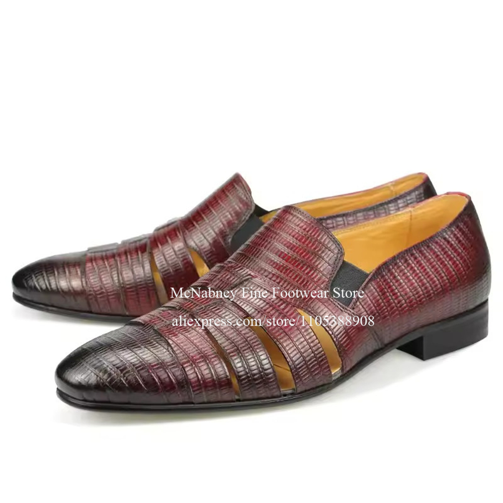 Oddychające, ażurowe mokasyny  – Men Formal Wear Dress recenzja i cena