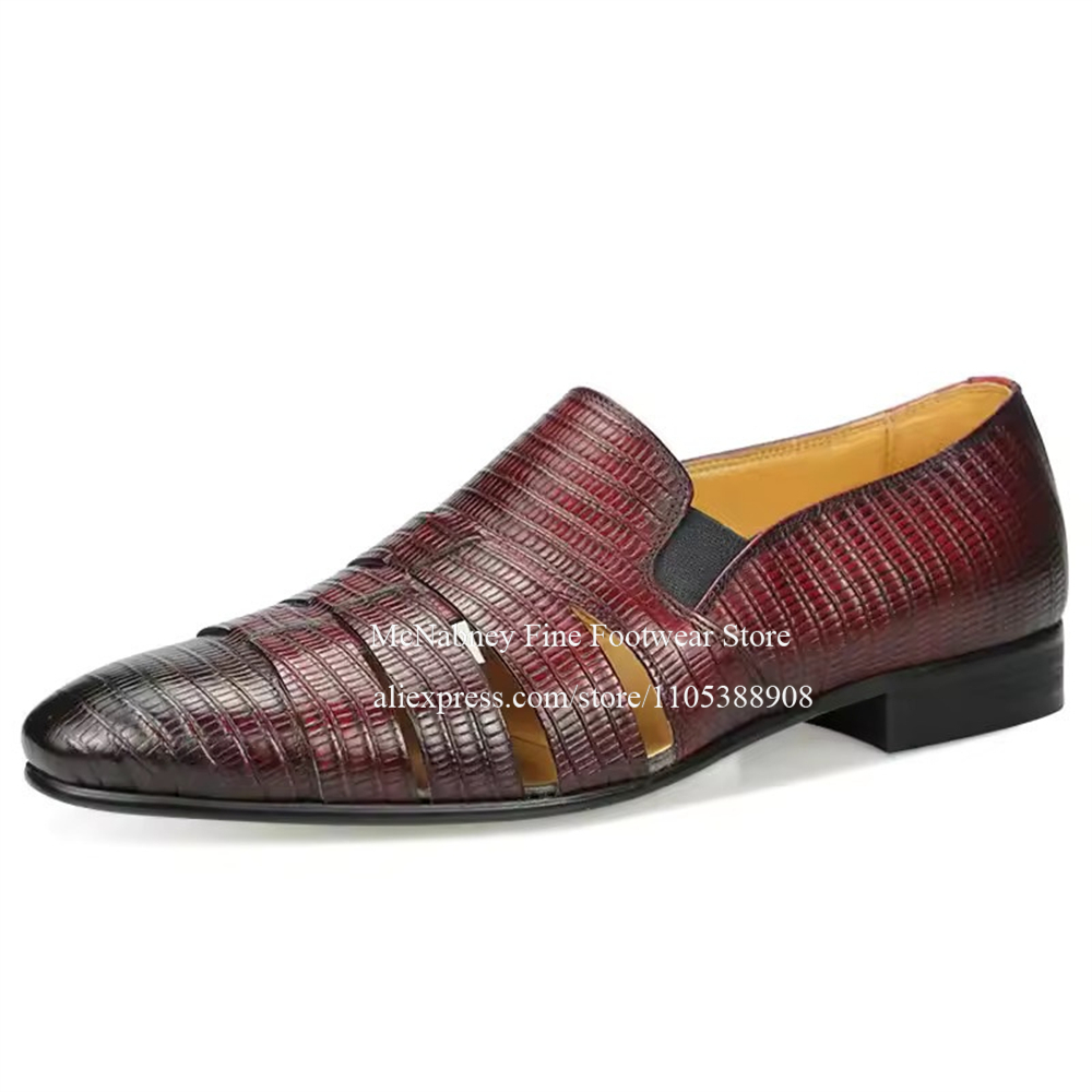 Oddychające, ażurowe mokasyny  – Men Formal Wear Dress recenzja i cena