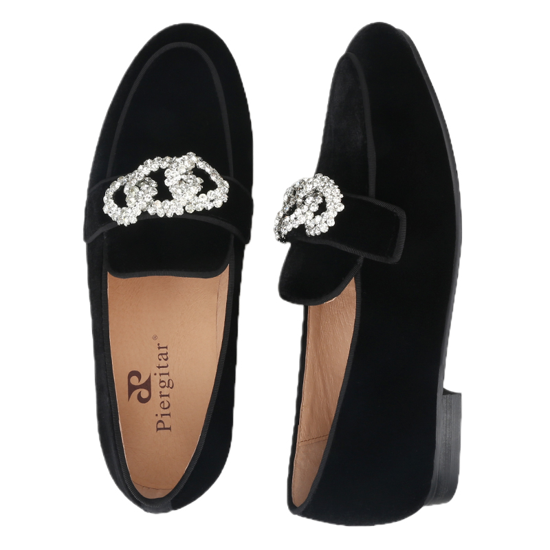 Piergitar 2025 Czarne aksamitn – Men'S Formal Wear Slippers recenzja i cena