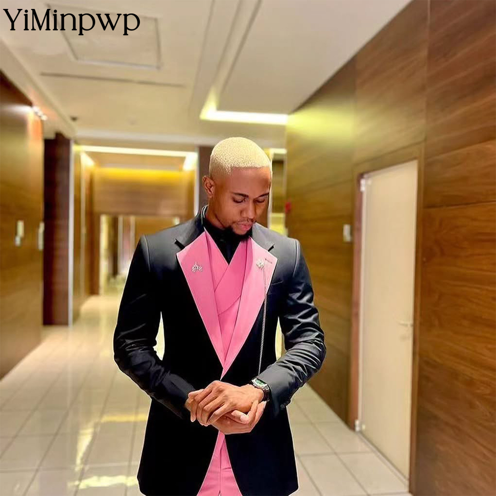 YiMinpwp Przystojny Różowy Gar – Men Formal Wear Clothes recenzja i cena