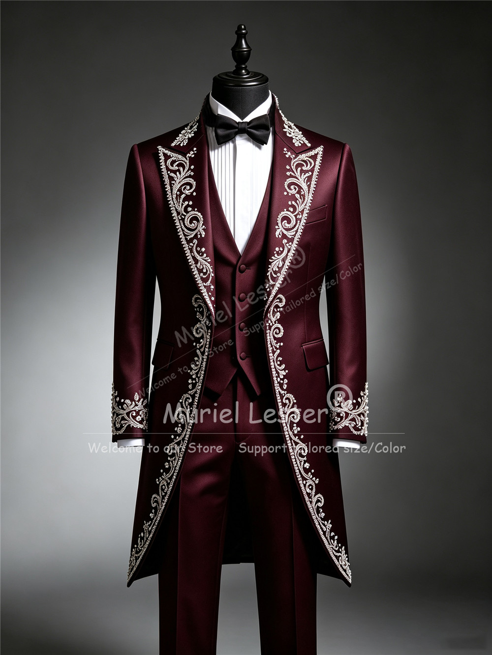 Męski smoking z kryształkami i – Men Formal Wear Clothes recenzja i cena