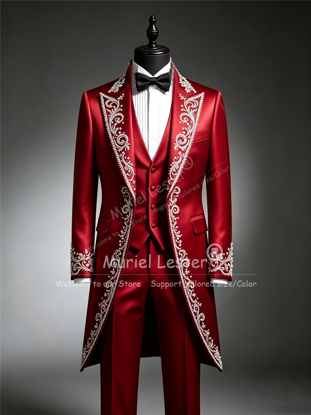 Męski smoking z kryształkami i – Men Formal Wear Clothes recenzja i cena