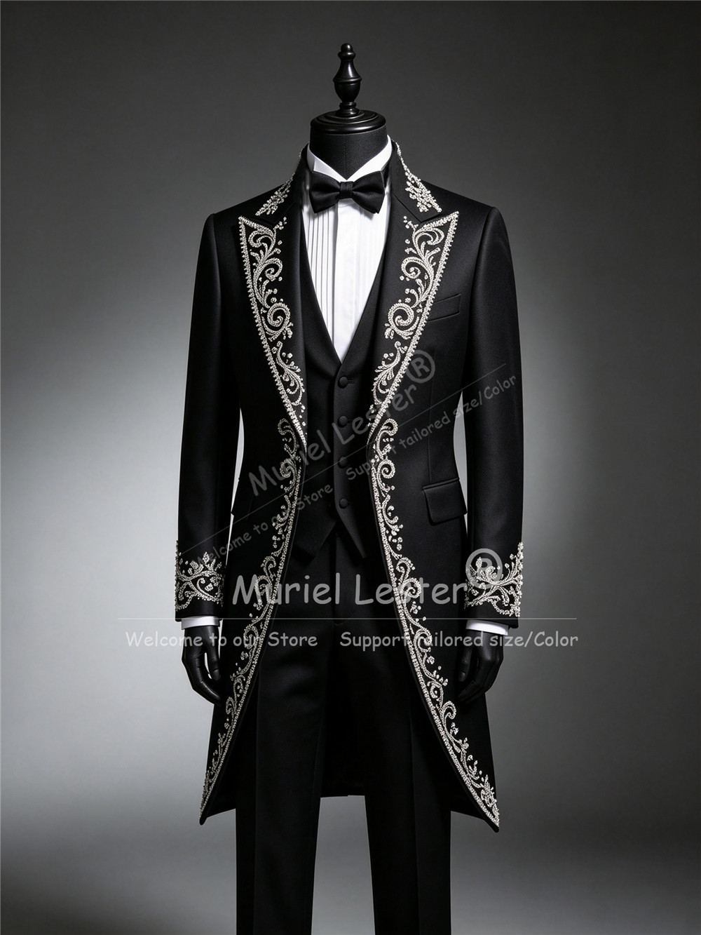 Męski smoking z kryształkami i – Men Formal Wear Clothes recenzja i cena