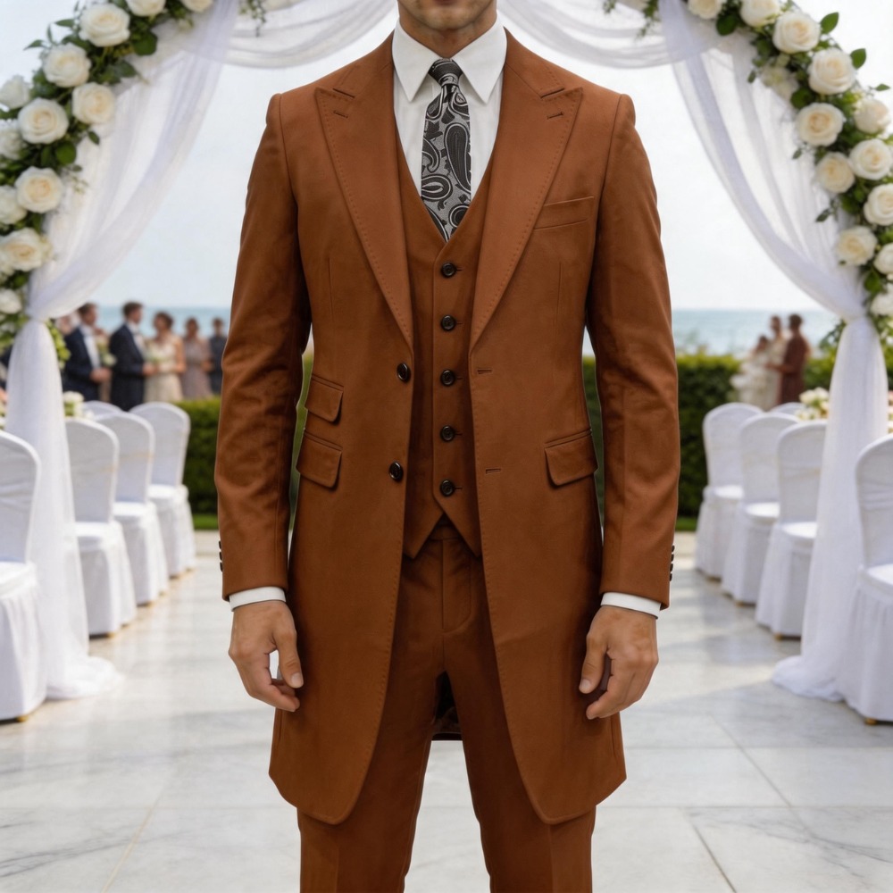 Elegancki męski garnitur slim  – Men Formal Wear Dress recenzja i cena