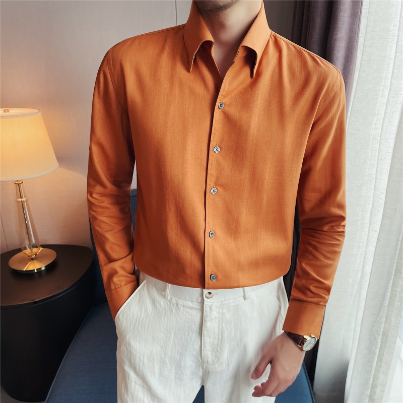 Koszule męskie z 100% lyocellu – Men Formal Wear Clothes recenzja i cena