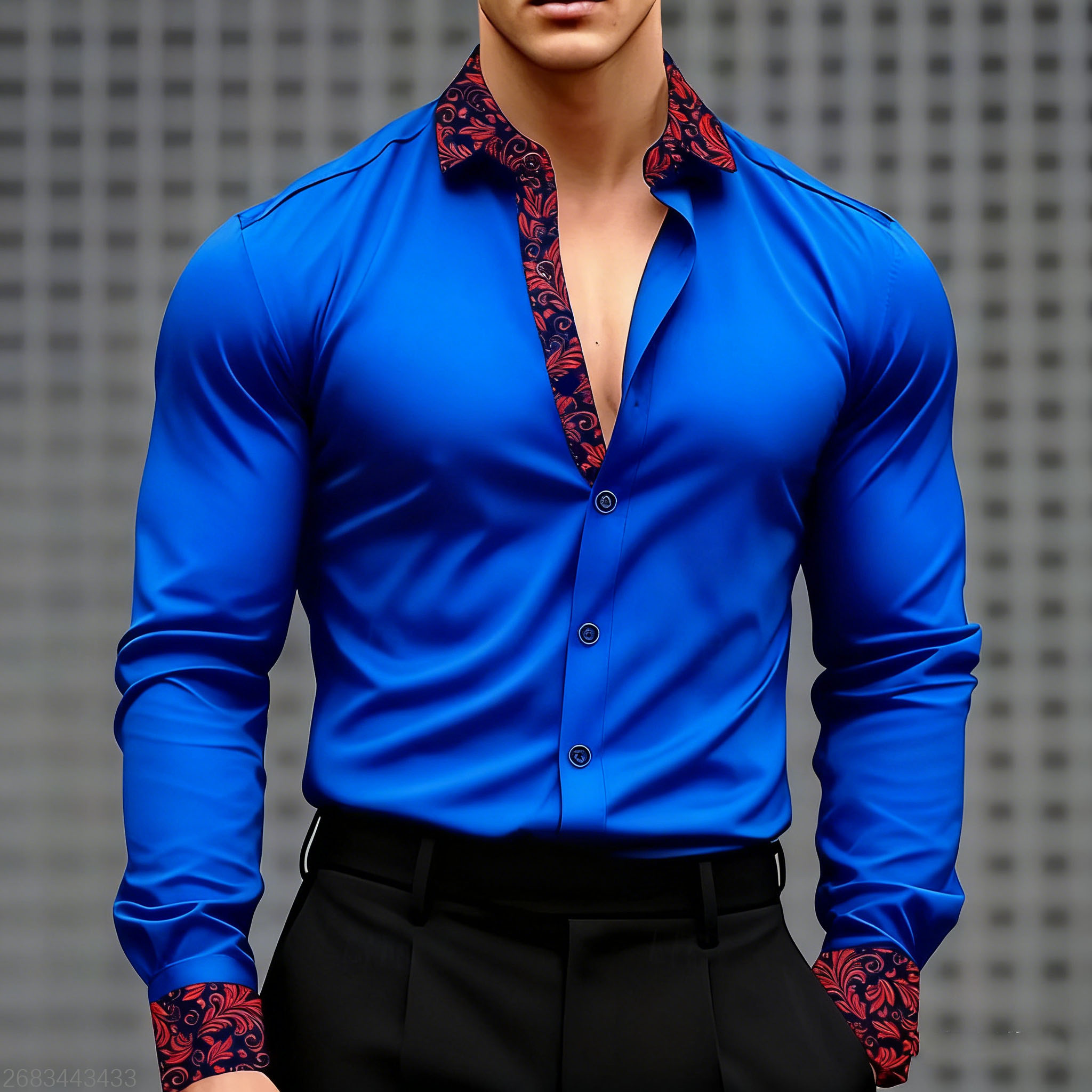 Męska koszula w kwiaty z nadru – Men'S Holiday Formal Wear recenzja i cena