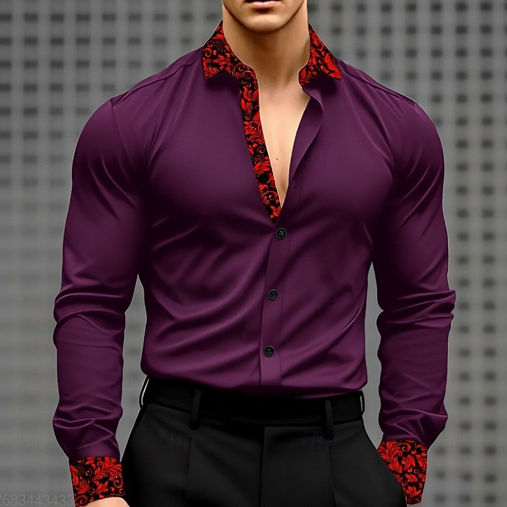 Męska koszula w kwiaty z nadru – Men'S Holiday Formal Wear recenzja i cena