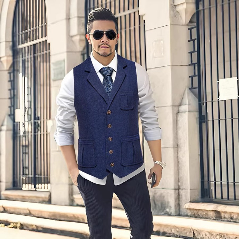 Męska kamizelka garniturowa z  – Men'S Formal Wear No Suit recenzja i cena