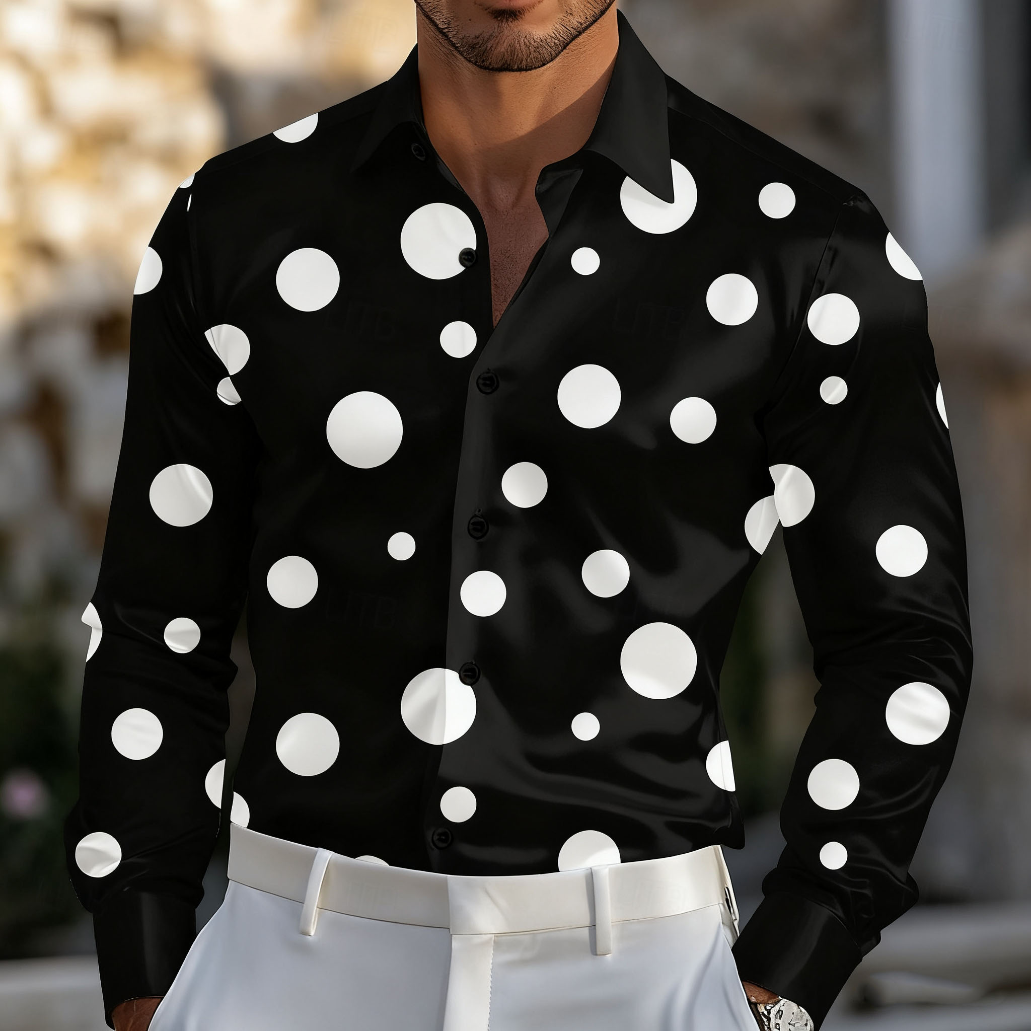 Męska koszula w geometryczne k – Men'S Holiday Formal Wear recenzja i cena