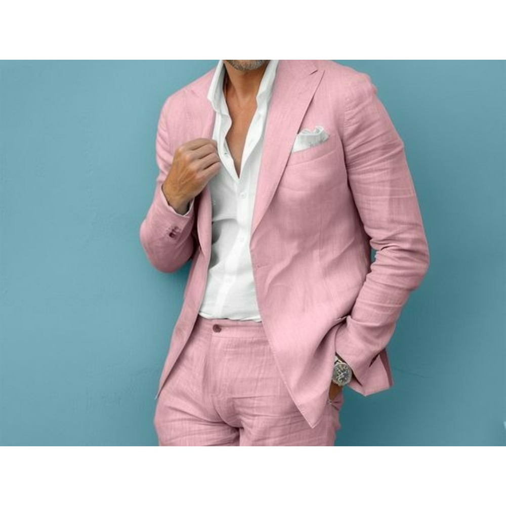 Lniany garnitur męski na wesel – Men'S Formal Wear No Suit recenzja i cena
