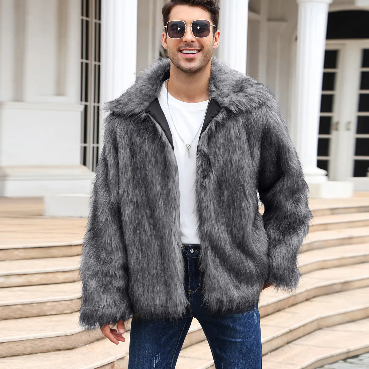 Mężczyźni Kurtka ze sztucznego – Men Formal Wear Coat recenzja i cena