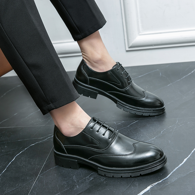 Nowe męskie skórzane buty jeźd – Large Men Formal Wear recenzja i cena