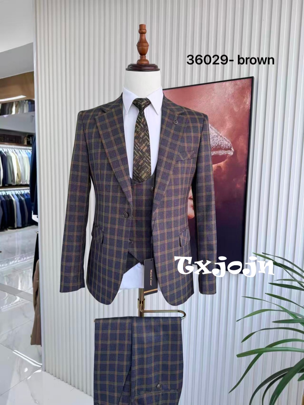 Elegancki męski garnitur w kra – Men Formal Wear Sale recenzja i cena