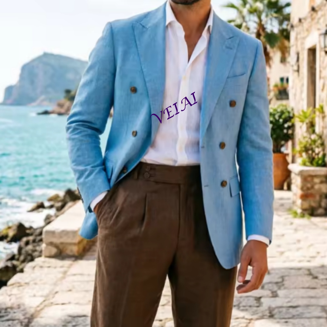 Dwuczęściowy, beżowy, lniany g – Men'S Holiday Formal Wear recenzja i cena